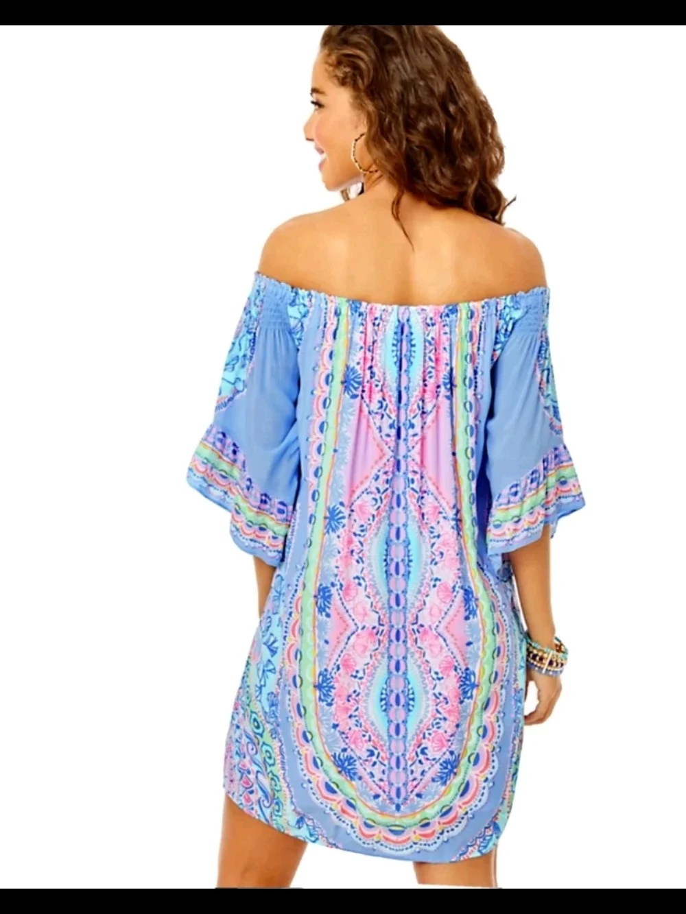 Lilly Pulitzer Fawna Off Shoulder Dress Women’s Small NWOT Floral Resort Shift